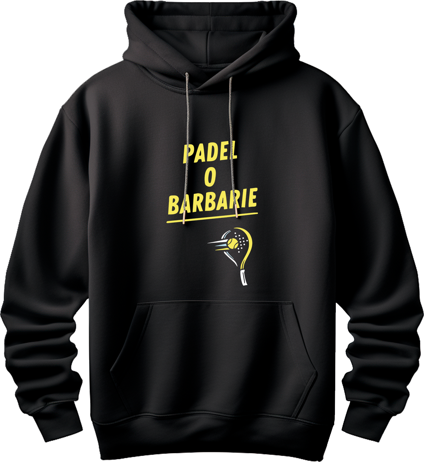 Sudadera negra pádel o barbarie.