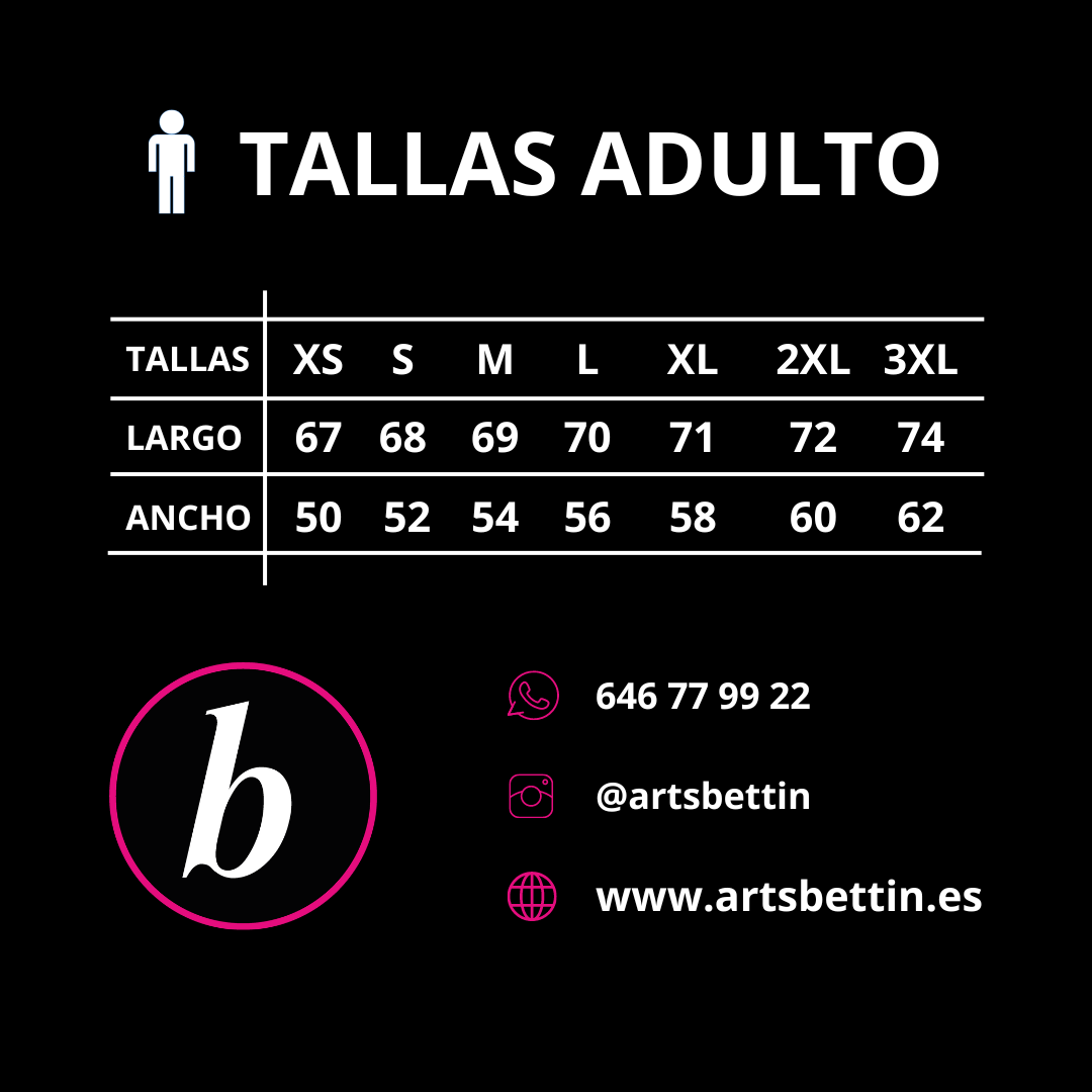 TALLAS ADULTO SUDADERA BETTIN