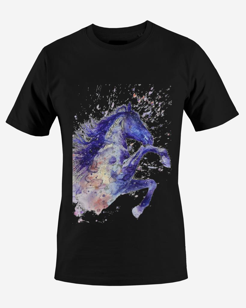 camiseta_negra_bettin_personalizada_caballo_lila