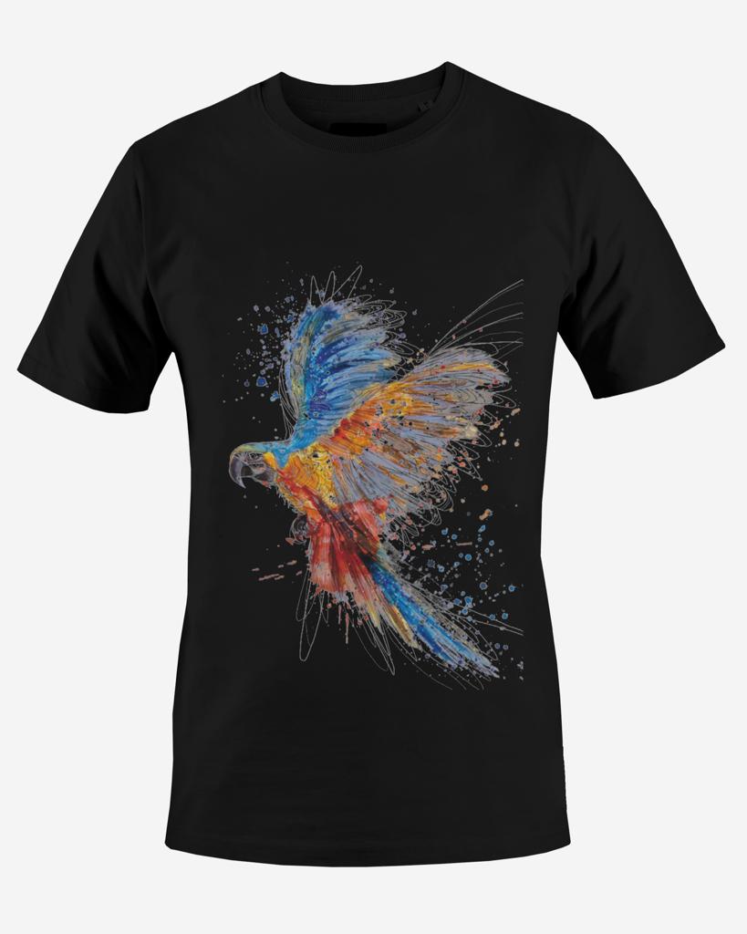 camiseta_blanca_bettin_personalizada_pajaro_colorido