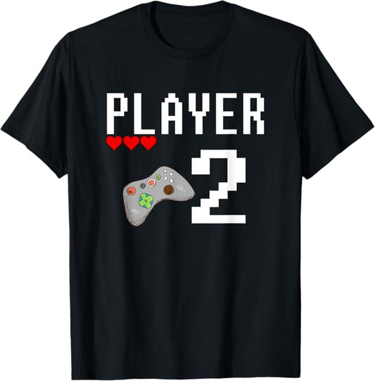 Camiseta negra Player 2