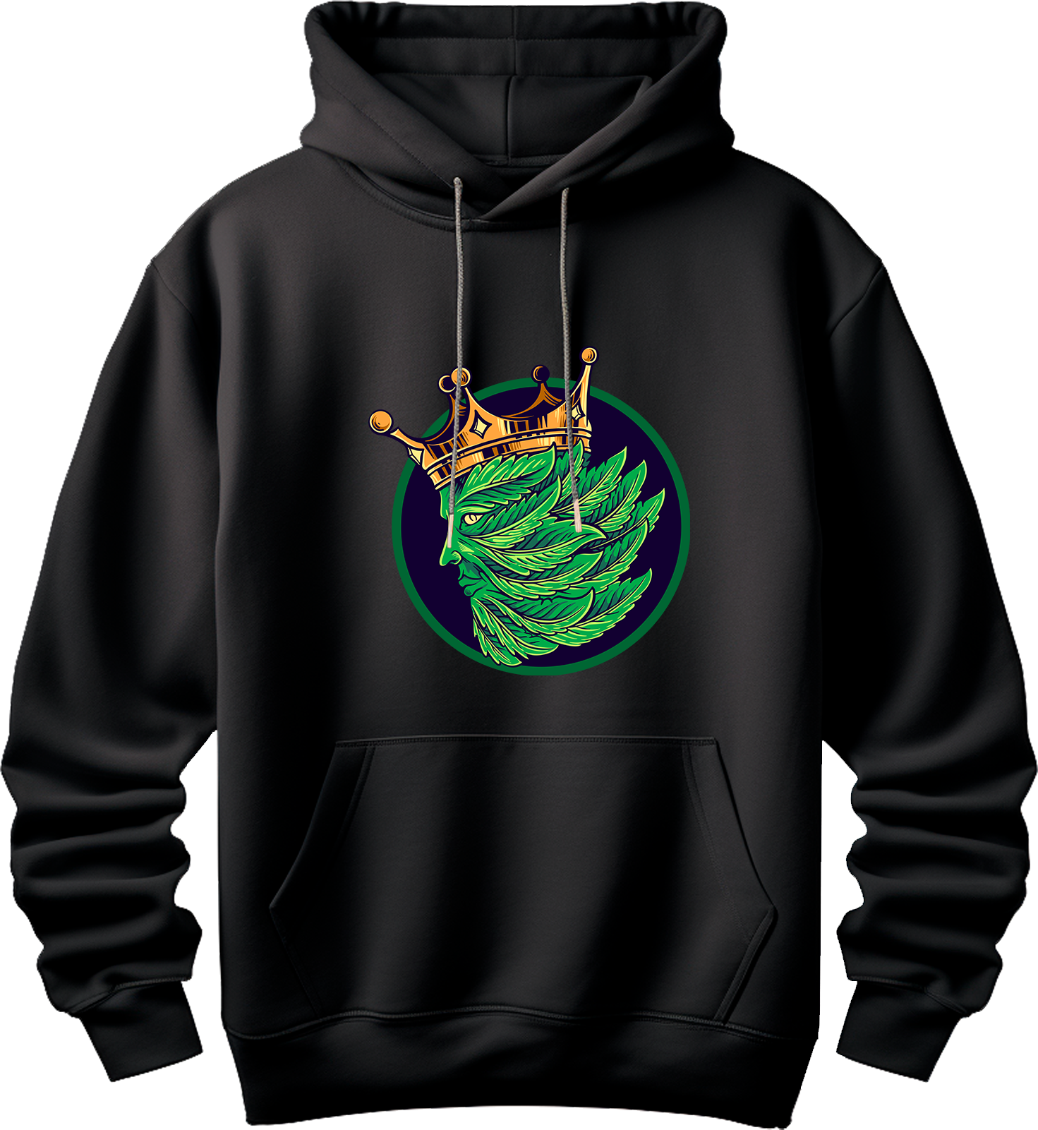Sudadera negra weed royal