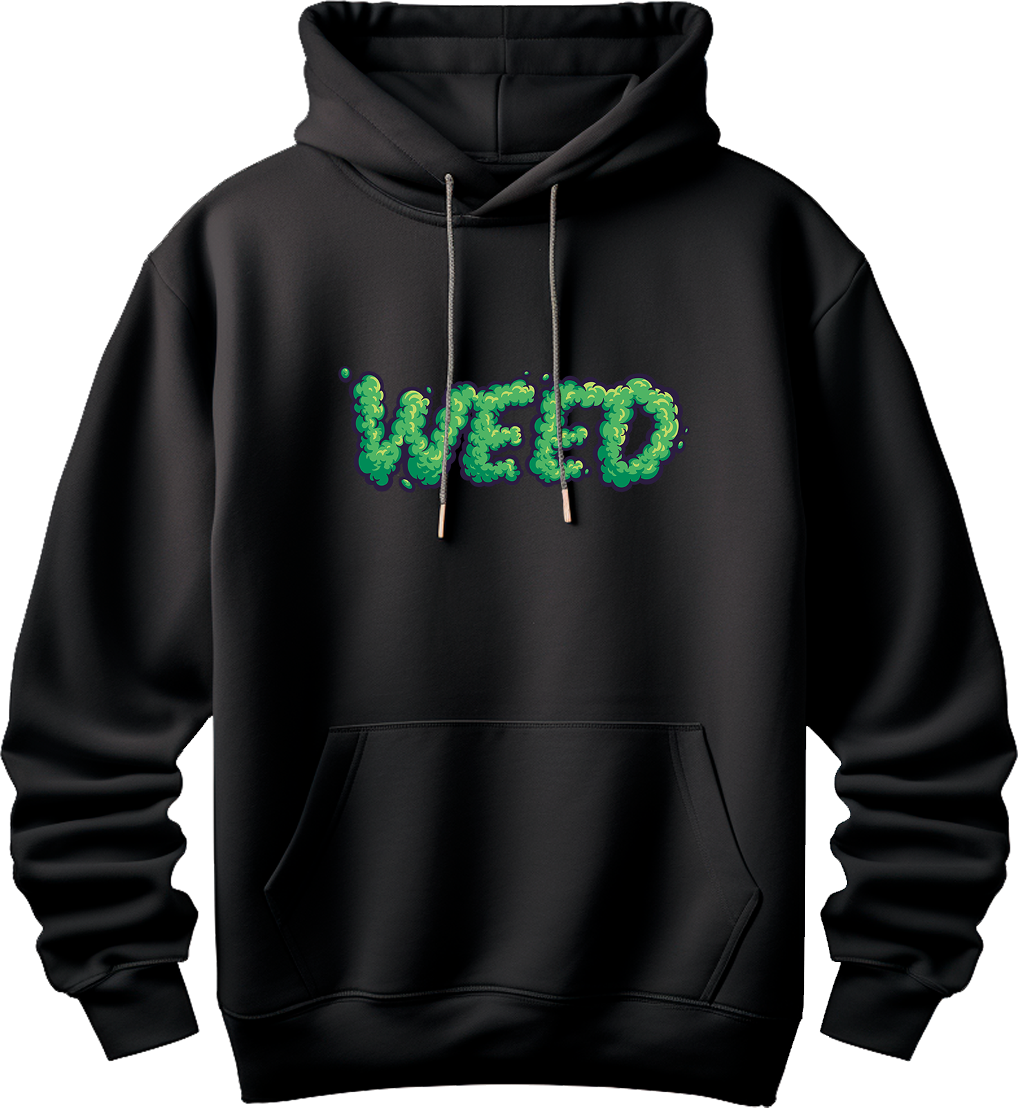 Sudadera negra Weed