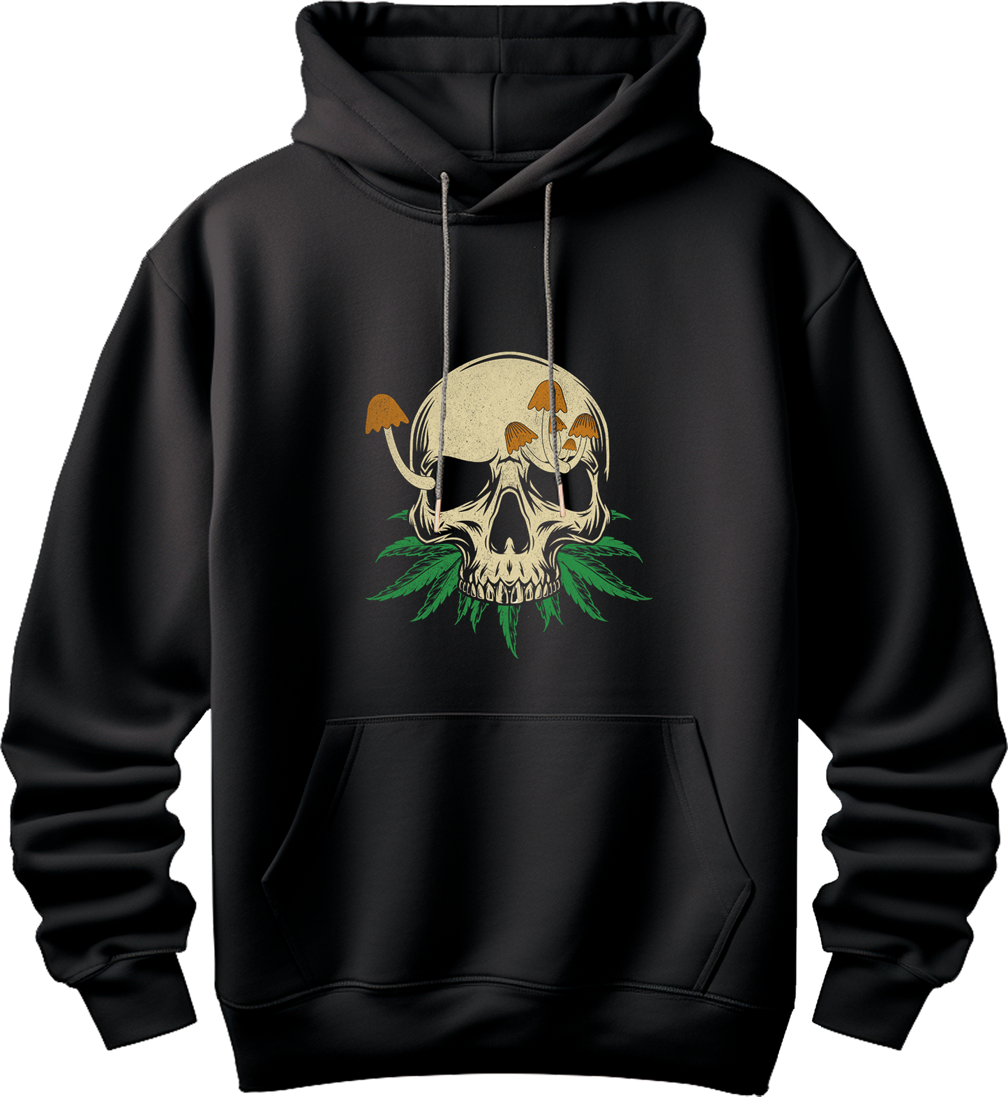 Sudadera psicodélica calavera con setas