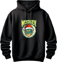 Sudadera negra Weed Alíen fumeta cannabis