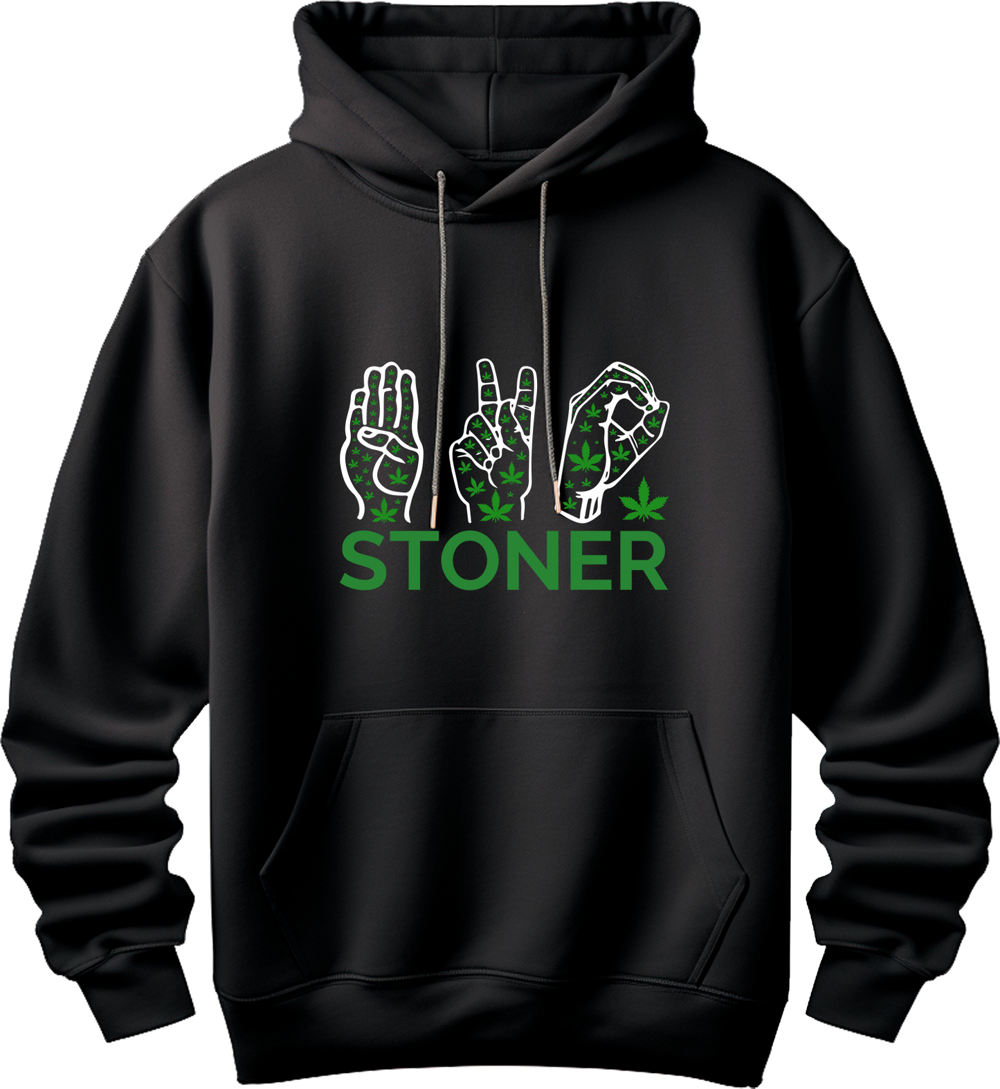 Sudadera stoner verde cannabis