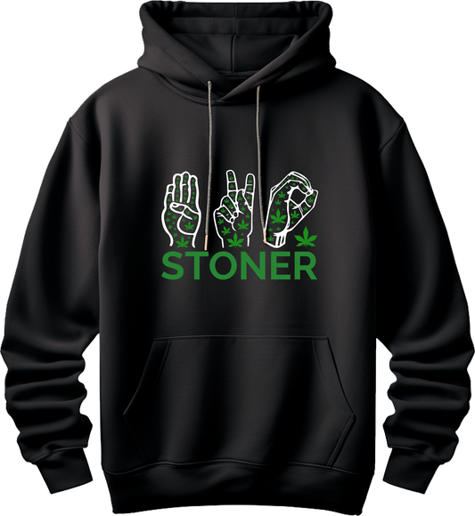 Sudadera stoner verde cannabis