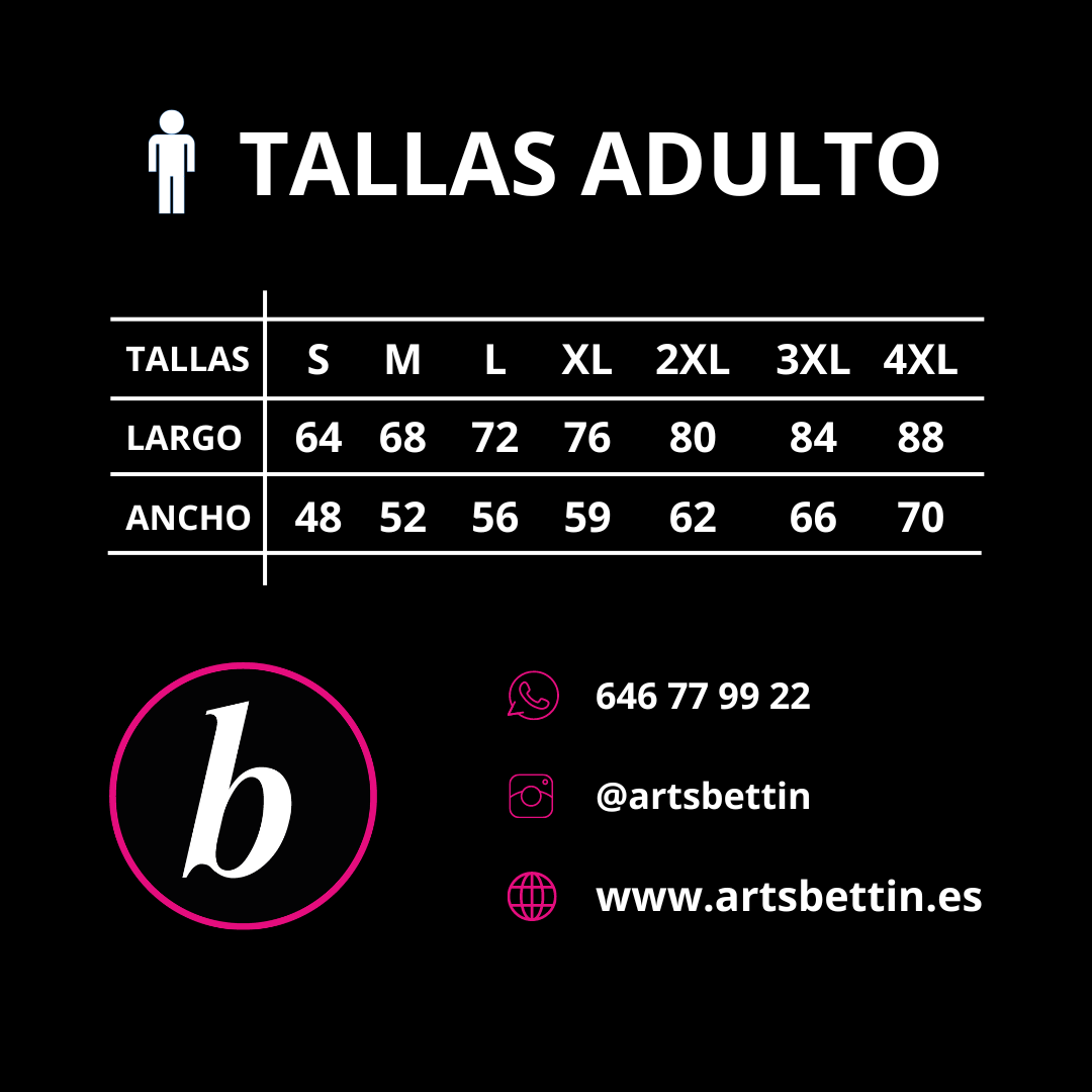 guia_tallas_bettin_adulto_camisetas_